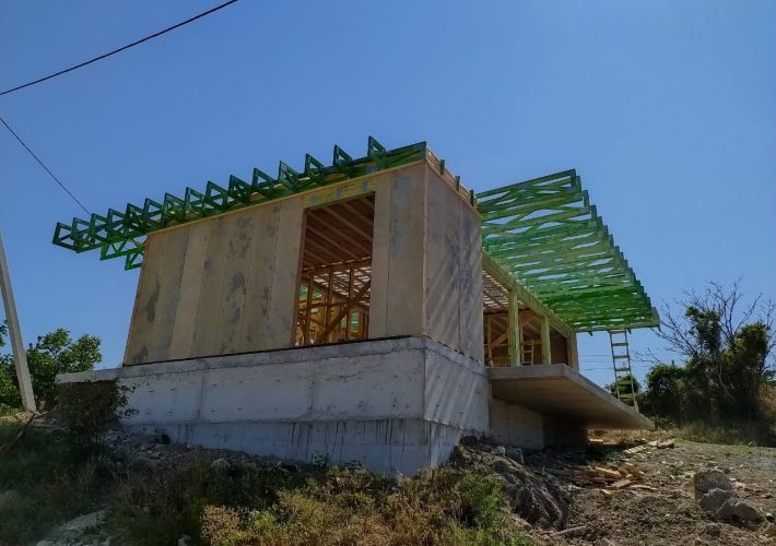 Строительство дома в стиле HI TECH из СИП панелей в Севастополе