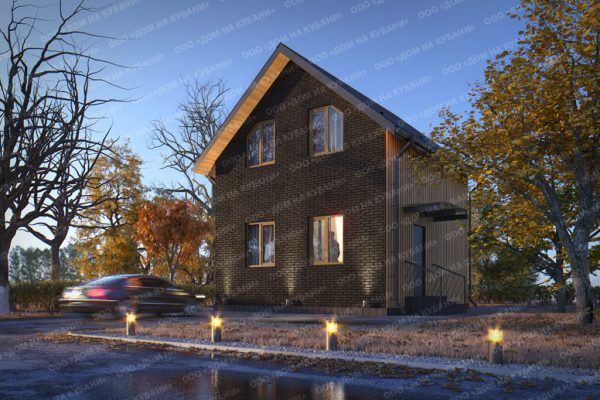 Проект каркасного дома в Крыму из СИП панелей «ДнК-04» с ценой